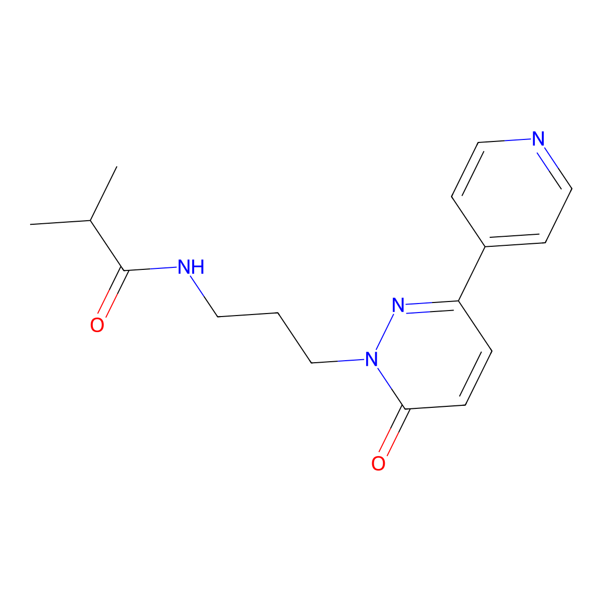 N-(3-(6-oxo-3-(pyridin-4-yl)pyridazin-1(6H)-yl)propyl)isobutyramide molecular structure, CAS 1021062-95-2
