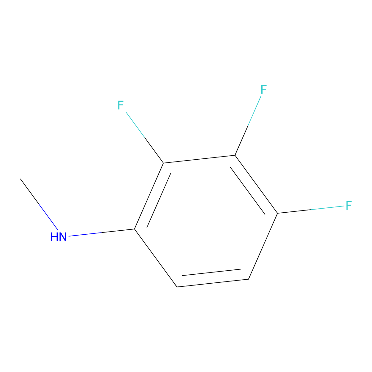 2,3,4-Trifluoro-N-methylaniline molecular structure, CAS 1021063-40-0