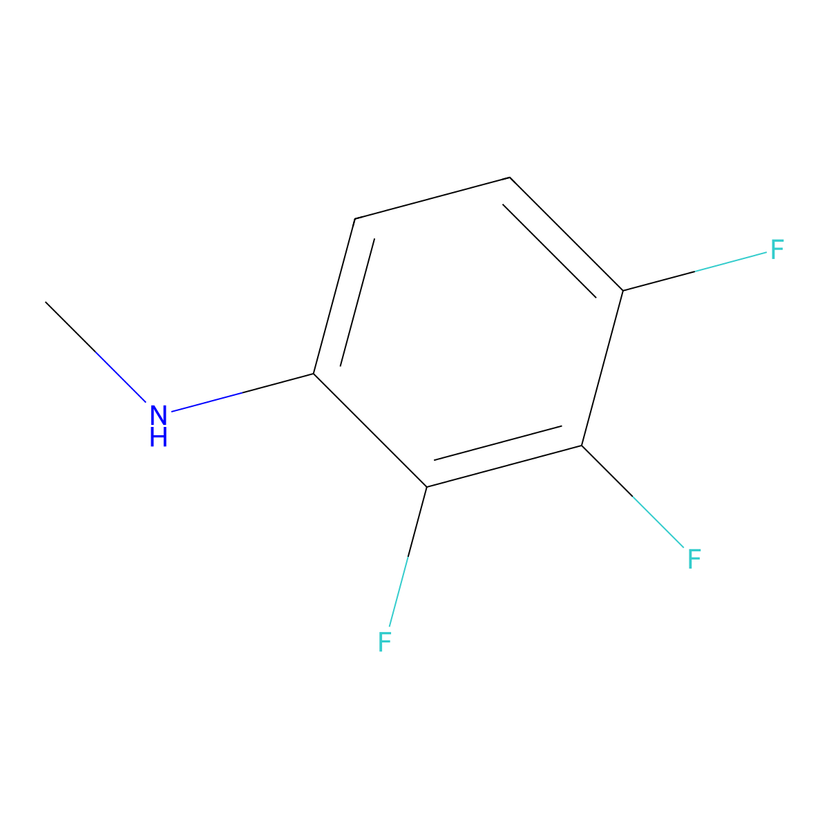 2,3,4-Trifluoro-N-methylaniline molecular structure, CAS 1021063-40-0