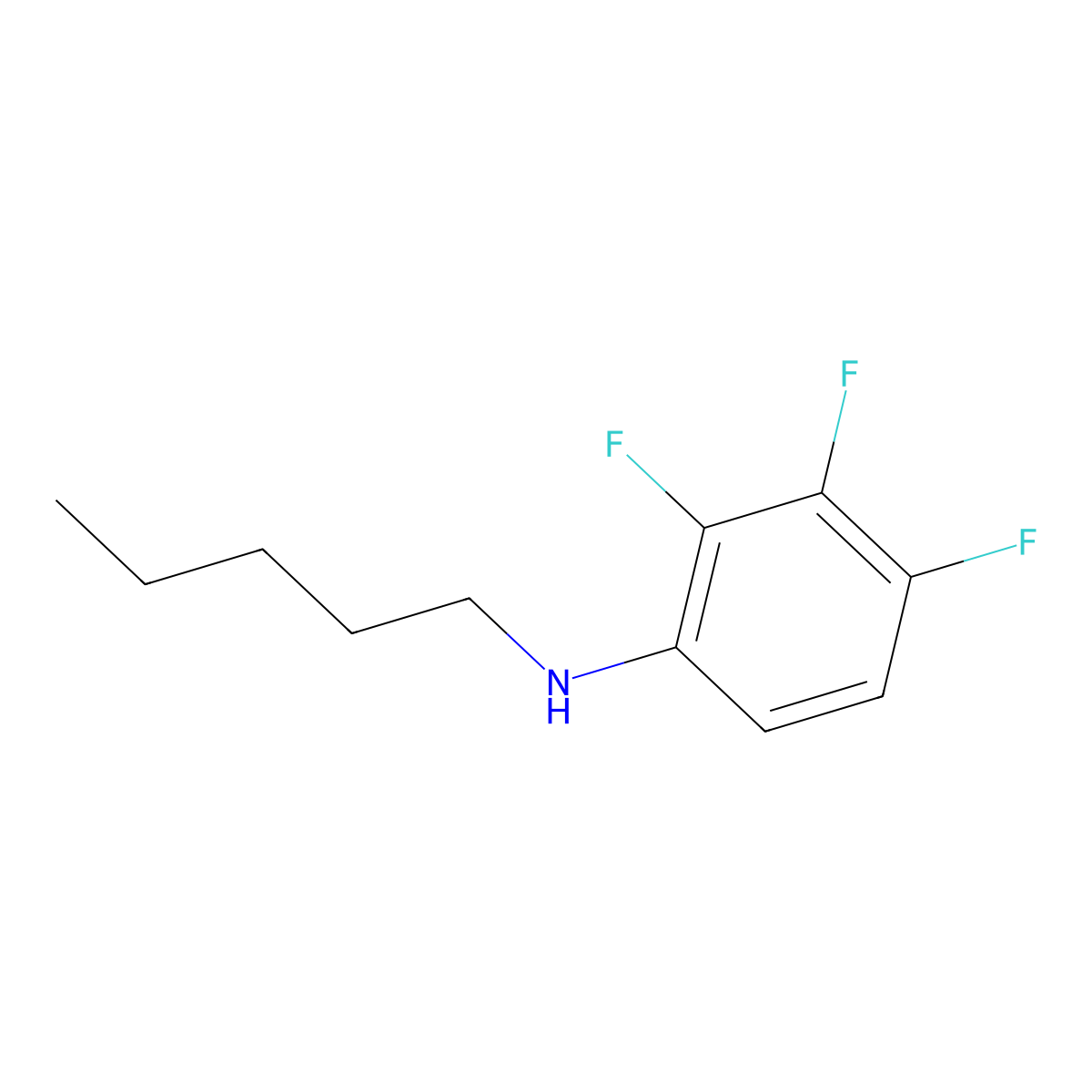 2,3,4-trifluoro-N-pentylaniline molecular structure, CAS 1021063-53-5