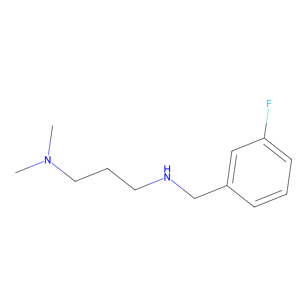 [3-(Dimethylamino)propyl][(3-fluorophenyl)methyl]amine molecular structure, CAS 1021064-50-5