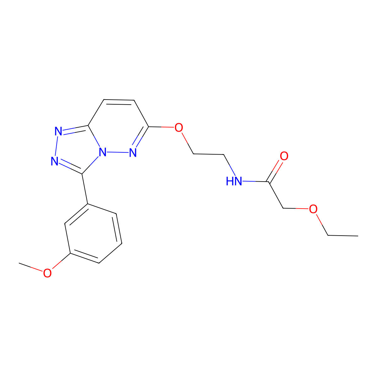2-ethoxy-N-(2-((3-(3-methoxyphenyl)-[1,2,4]triazolo[4,3-b]pyridazin-6-yl)oxy)ethyl)acetamide molecular structure, CAS 1021066-45-4