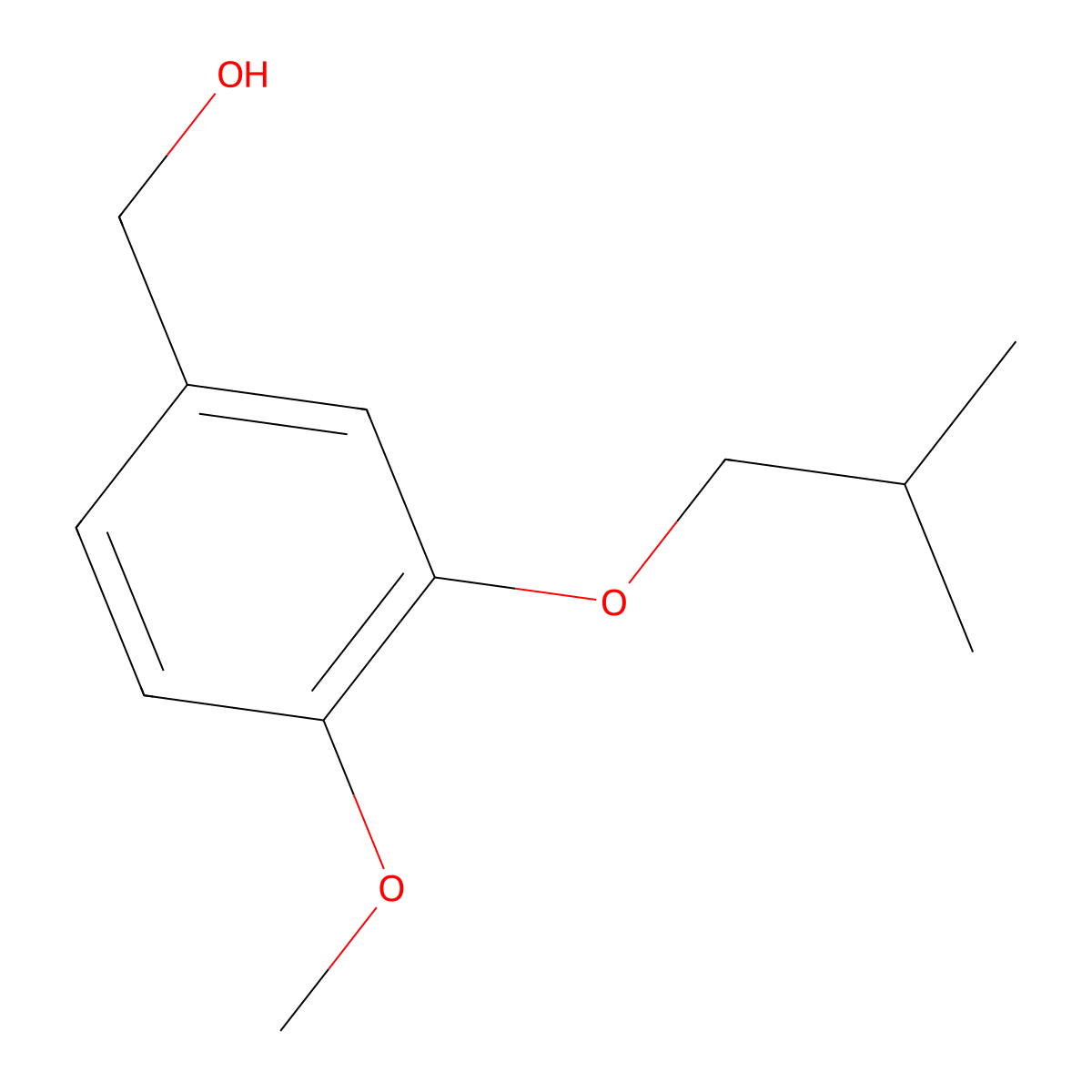 (3-Isobutoxy-4-methoxyphenyl)methanol molecular structure, CAS 1021067-57-1