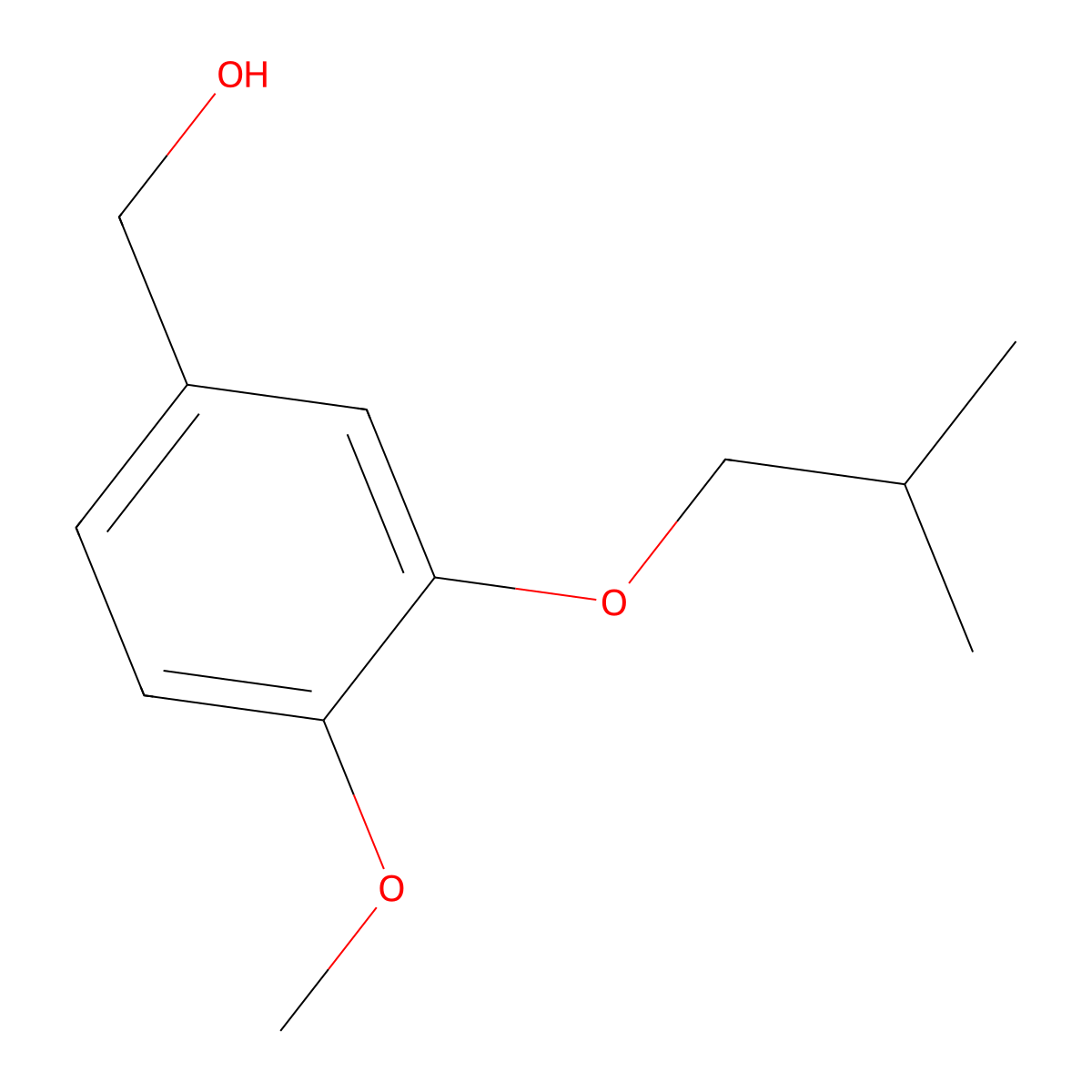 (3-Isobutoxy-4-methoxyphenyl)methanol molecular structure, CAS 1021067-57-1