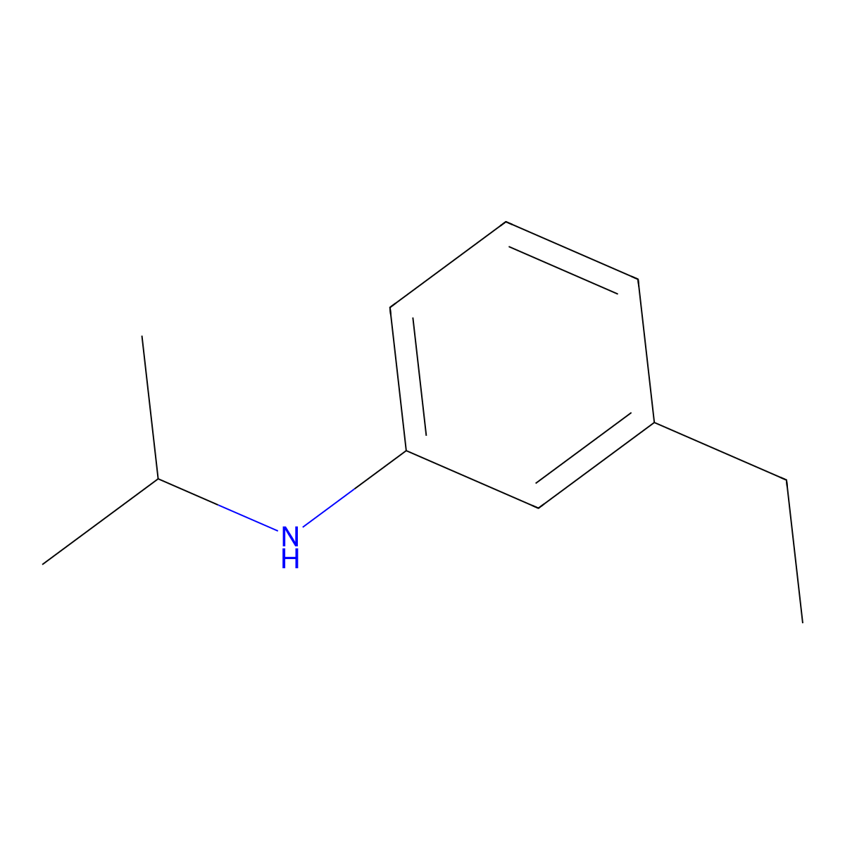 3-ethyl-N-(propan-2-yl)aniline molecular structure, CAS 1021067-77-5