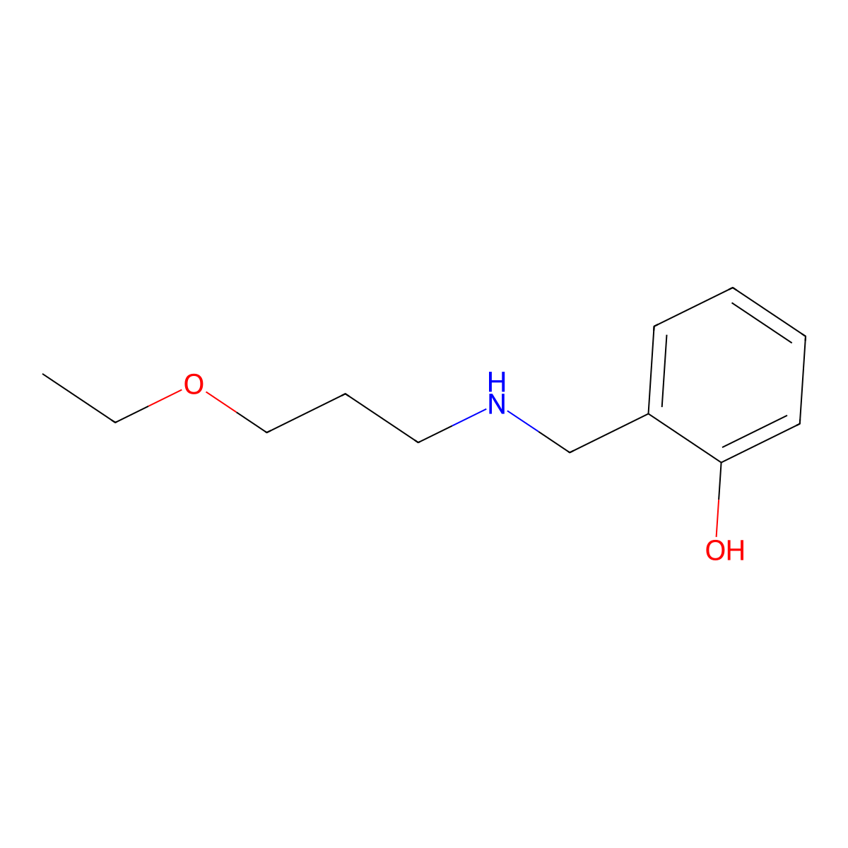 2-{[(3-Ethoxypropyl)amino]methyl}phenol molecular structure, CAS 1021068-82-5