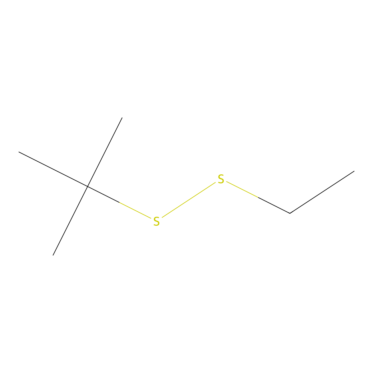 Ethyl tert-butyl disulphide molecular structure, CAS 102107-90-4
