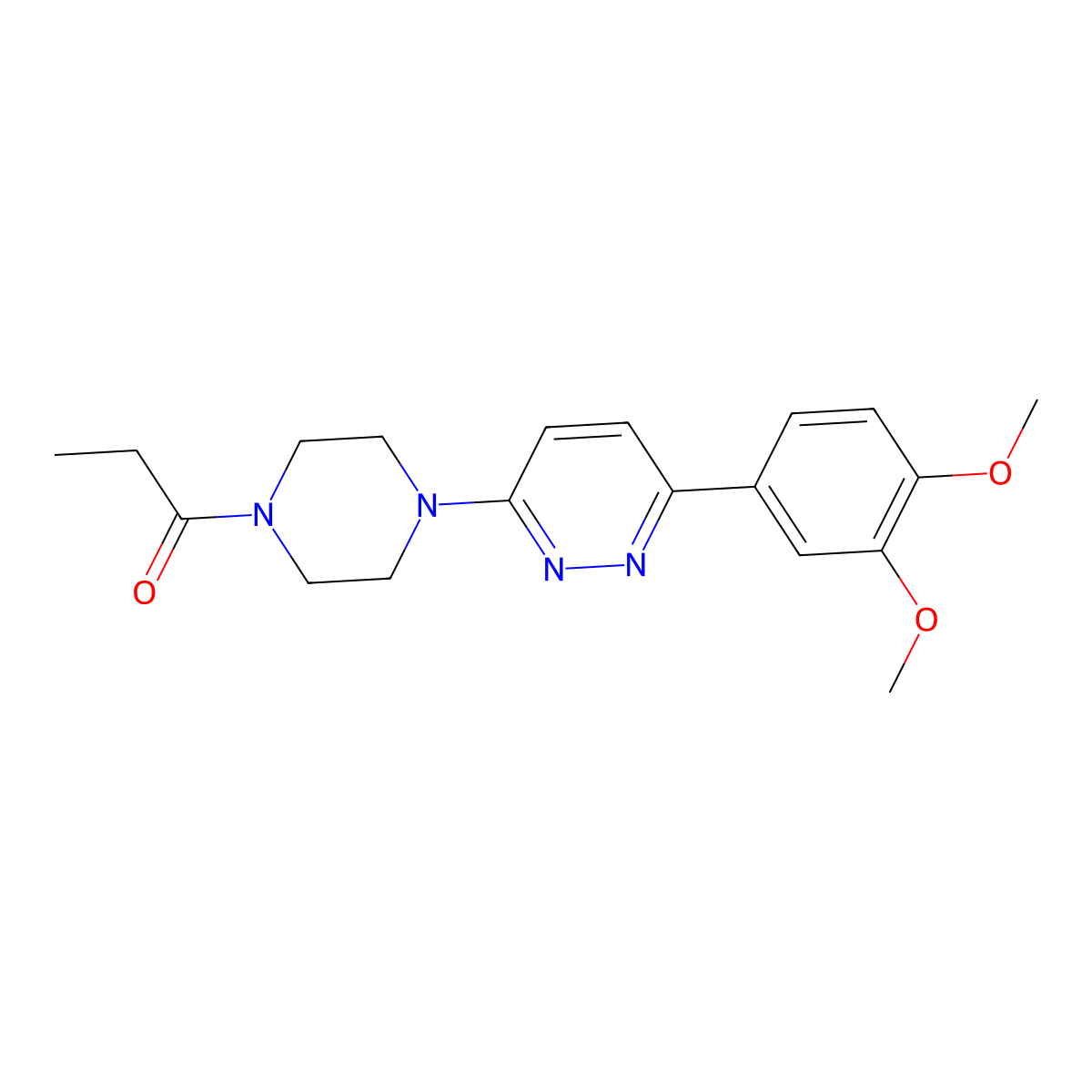 1-(4-(6-(3,4-Dimethoxyphenyl)pyridazin-3-yl)piperazin-1-yl)propan-1-one molecular structure, CAS 1021070-26-7
