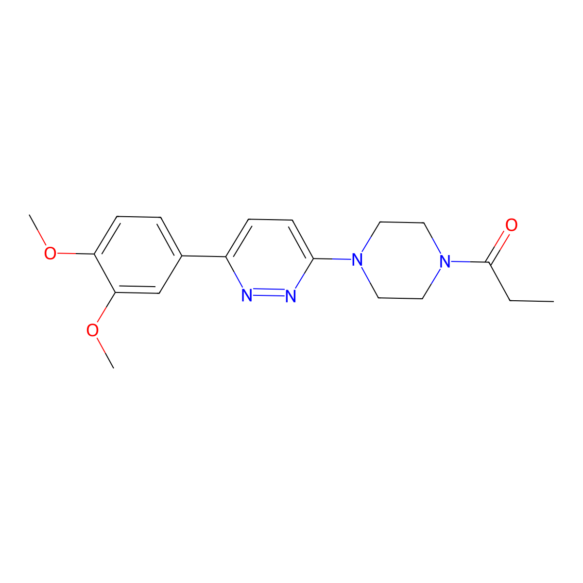 1-(4-(6-(3,4-Dimethoxyphenyl)pyridazin-3-yl)piperazin-1-yl)propan-1-one molecular structure, CAS 1021070-26-7