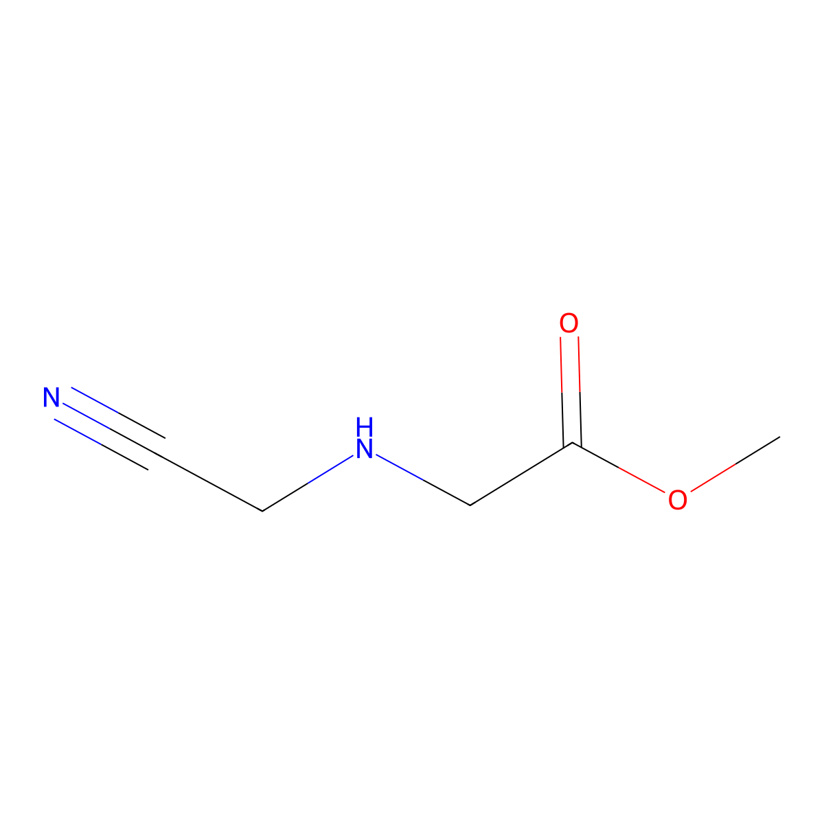 Methyl 2-((cyanomethyl)amino)acetate molecular structure, CAS 1021072-87-6