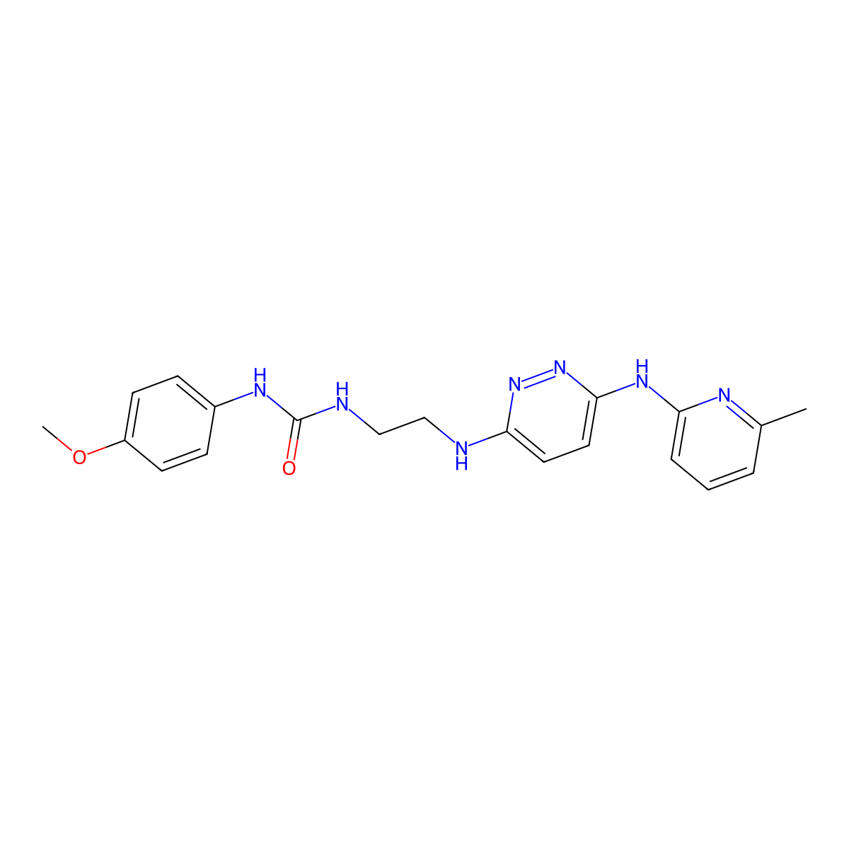 1-(4-Methoxyphenyl)-3-[2-({6-[(6-methylpyridin-2-yl)amino]pyridazin-3-yl}amino)ethyl]urea molecular structure, CAS 1021072-88-7