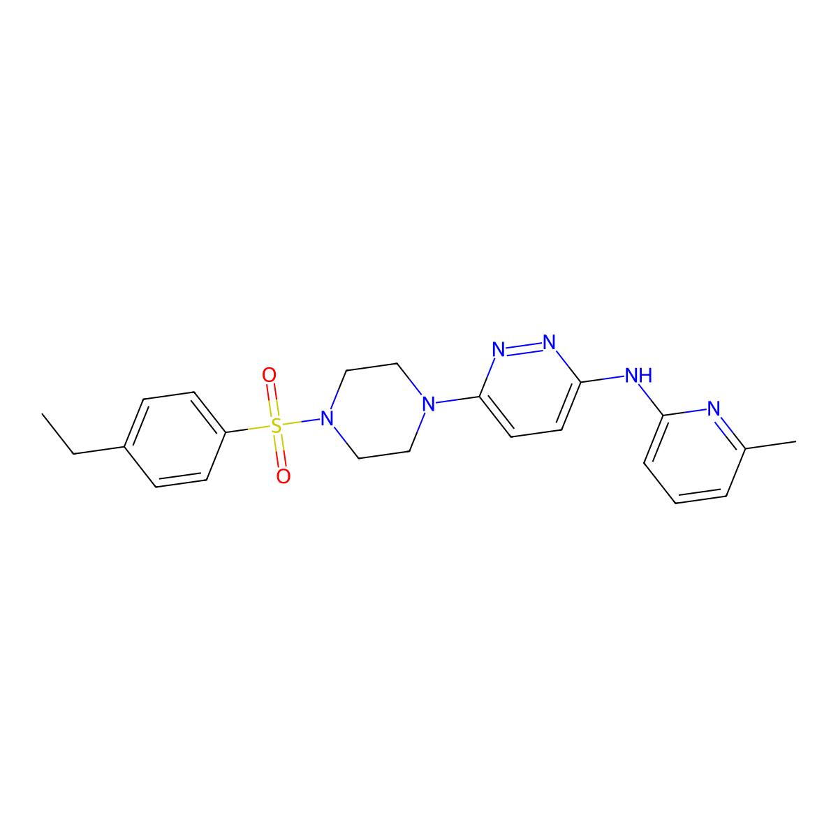 6-(4-((4-ethylphenyl)sulfonyl)piperazin-1-yl)-N-(6-methylpyridin-2-yl)pyridazin-3-amine molecular structure, CAS 1021073-01-7