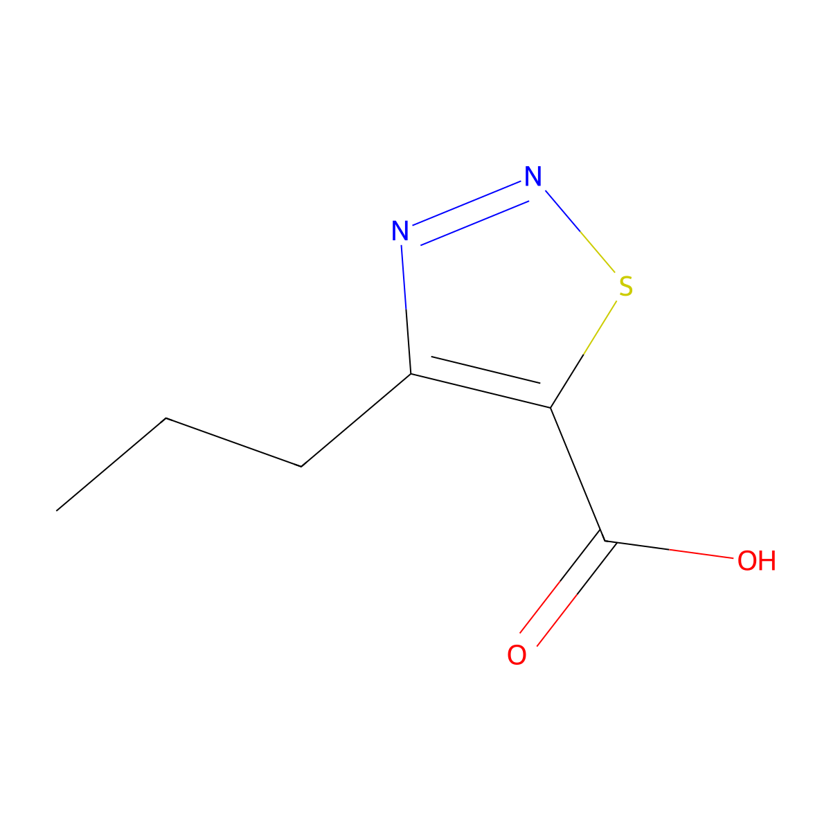 4-Propyl-1,2,3-thiadiazole-5-carboxylic acid molecular structure, CAS 1021073-44-8