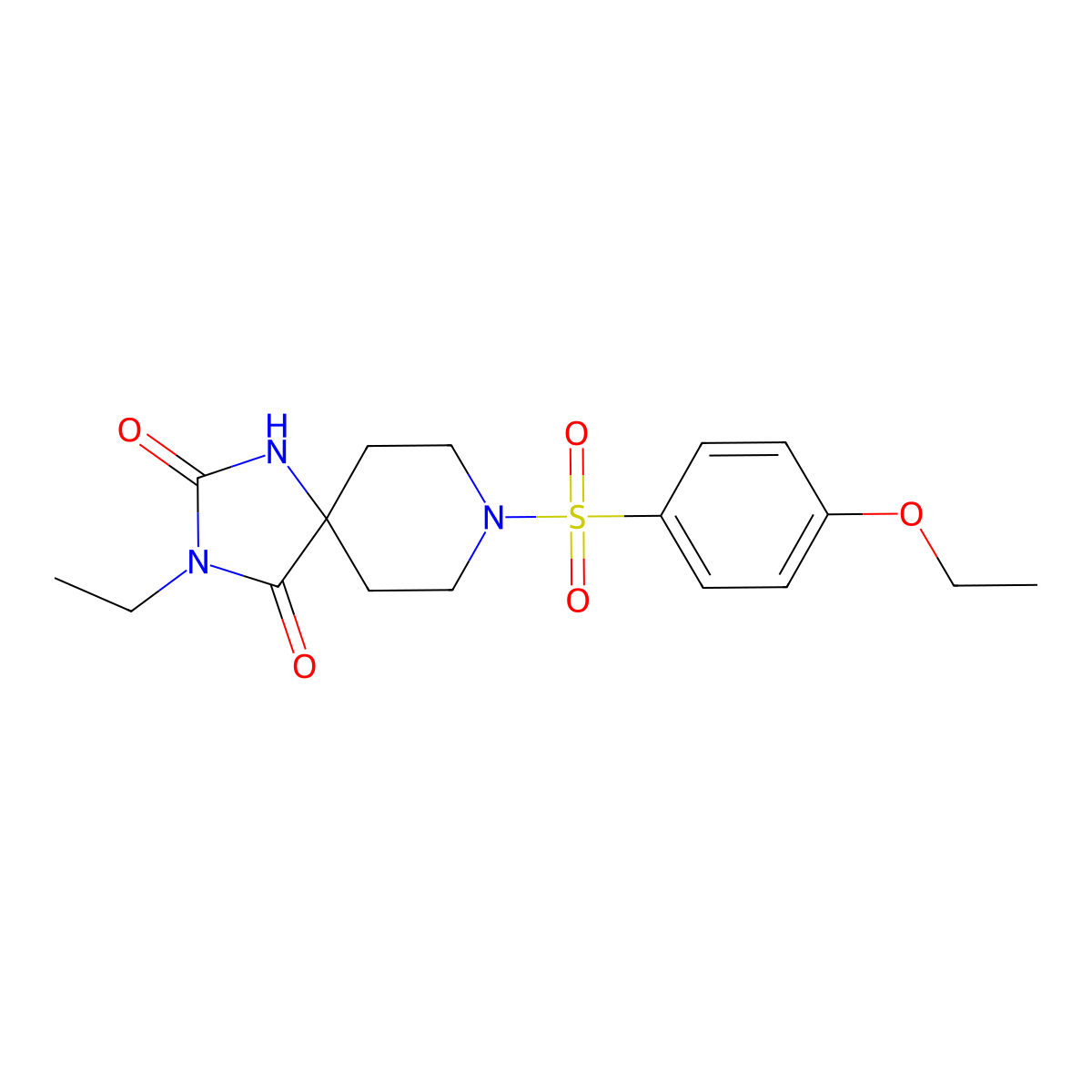 8-((4-Ethoxyphenyl)sulfonyl)-3-ethyl-1,3,8-triazaspiro[4.5]decane-2,4-dione molecular structure, CAS 1021073-65-3