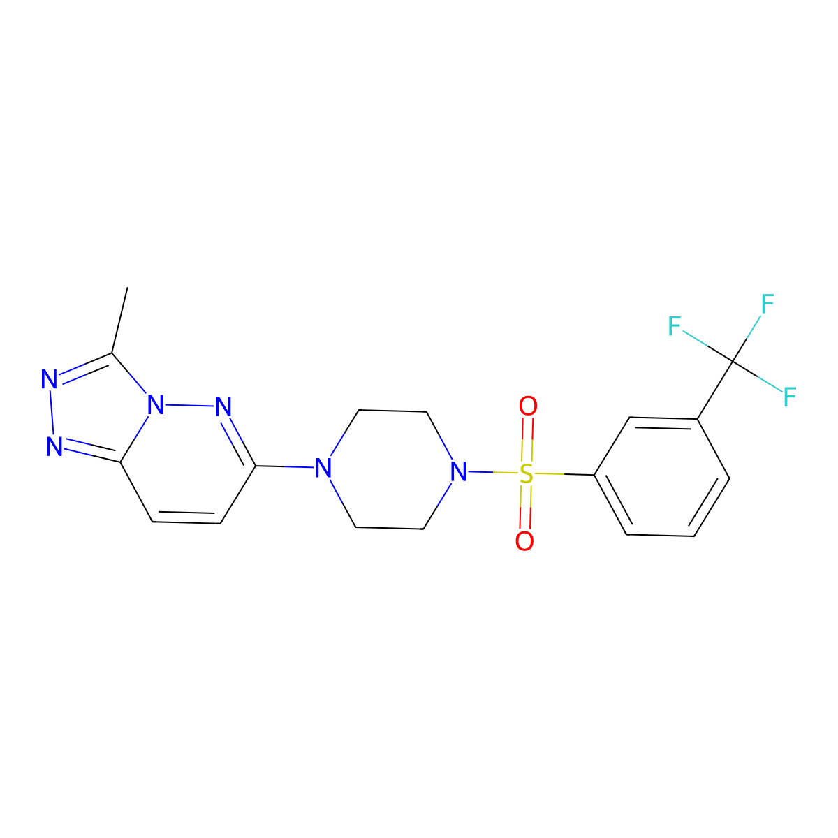 3-Methyl-6-(4-((3-(trifluoromethyl)phenyl)sulfonyl)piperazin-1-yl)-[1,2,4]triazolo[4,3-b]pyridazine molecular structure, CAS 1021075-30-8