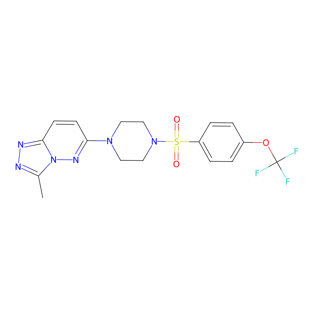 3-Methyl-6-(4-((4-(trifluoromethoxy)phenyl)sulfonyl)piperazin-1-yl)-[1,2,4]triazolo[4,3-b]pyridazine molecular structure, CAS 1021075-31-9