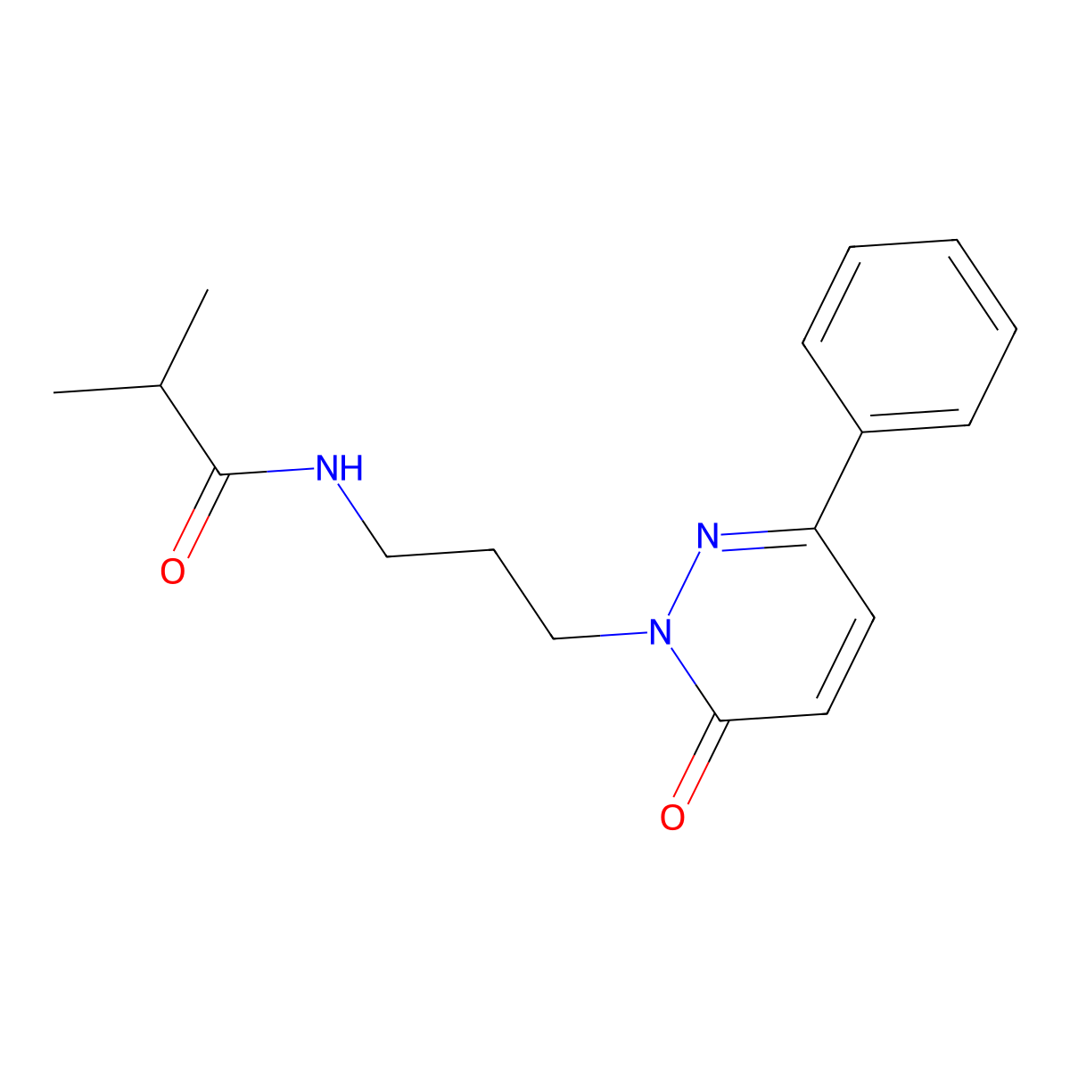 N-(3-(6-oxo-3-phenylpyridazin-1(6H)-yl)propyl)isobutyramide molecular structure, CAS 1021075-61-5
