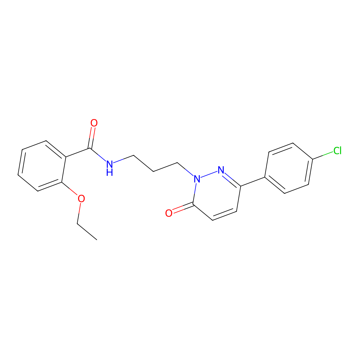 N-(3-(3-(4-chlorophenyl)-6-oxopyridazin-1(6H)-yl)propyl)-2-ethoxybenzamide molecular structure, CAS 1021075-66-0