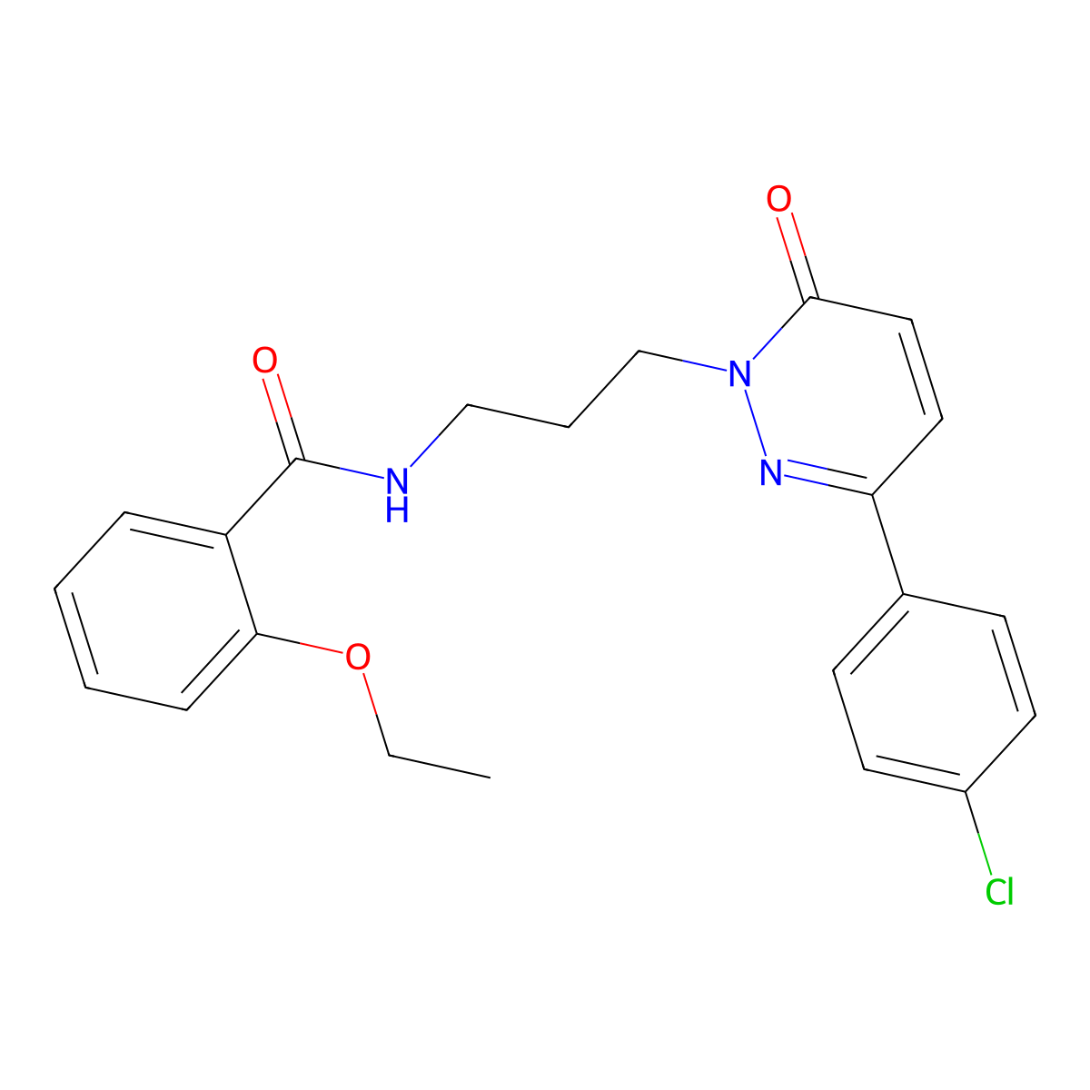 N-(3-(3-(4-chlorophenyl)-6-oxopyridazin-1(6H)-yl)propyl)-2-ethoxybenzamide molecular structure, CAS 1021075-66-0