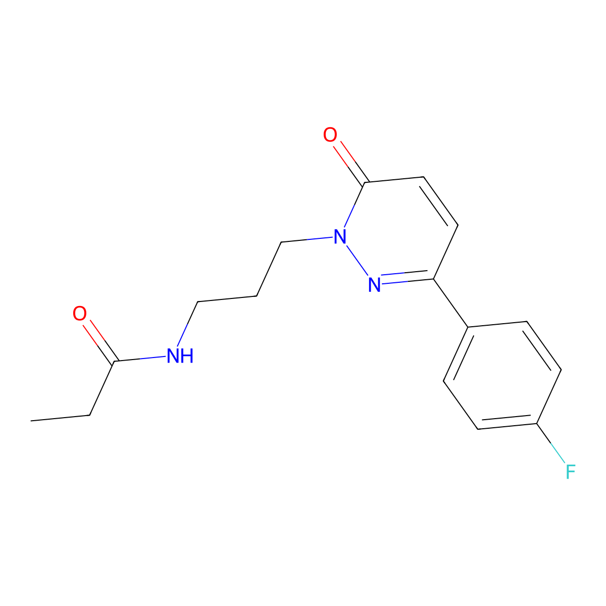 N-(3-(3-(4-fluorophenyl)-6-oxopyridazin-1(6H)-yl)propyl)propionamide molecular structure, CAS 1021075-67-1