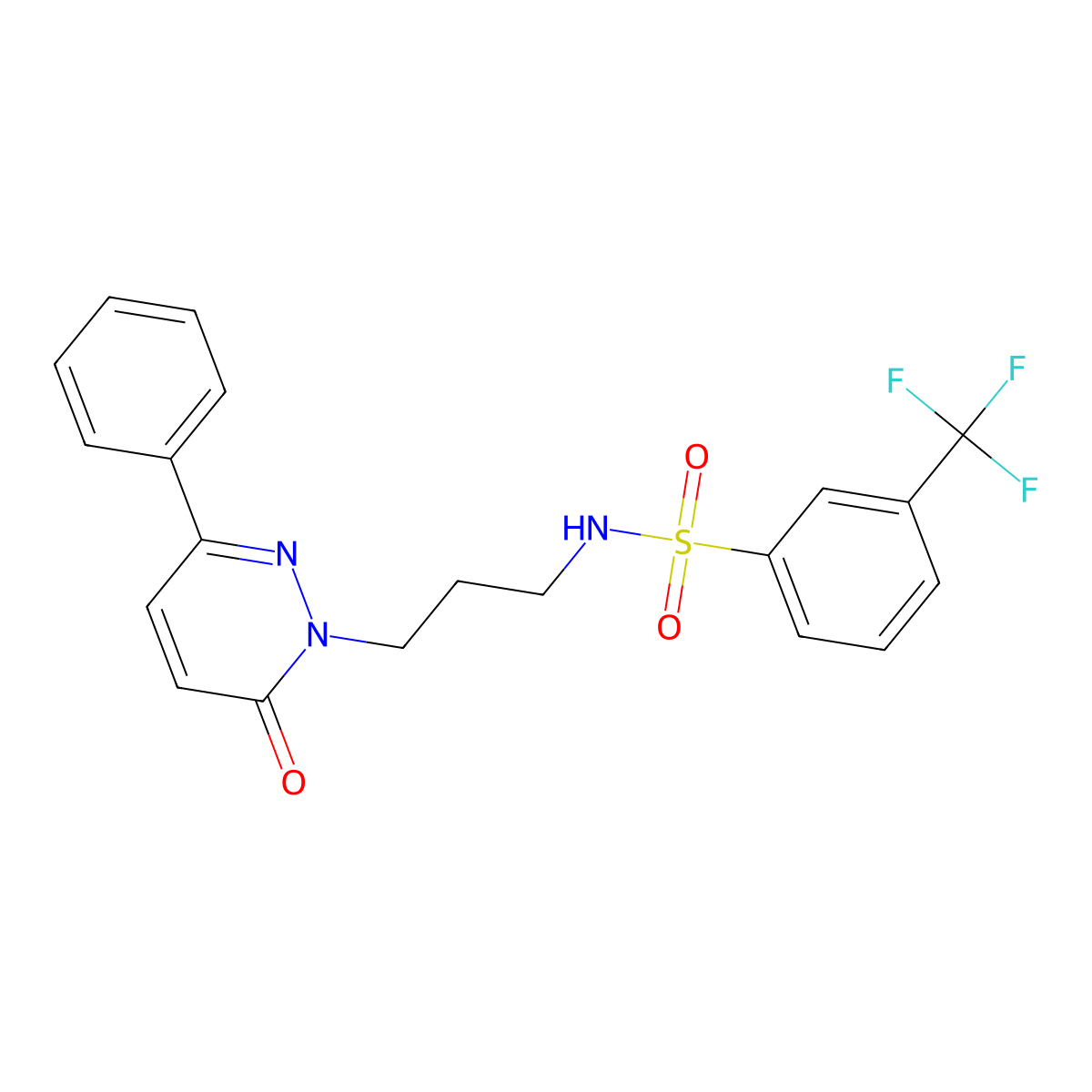 N-(3-(6-oxo-3-phenylpyridazin-1(6H)-yl)propyl)-3-(trifluoromethyl)benzenesulfonamide molecular structure, CAS 1021075-77-3