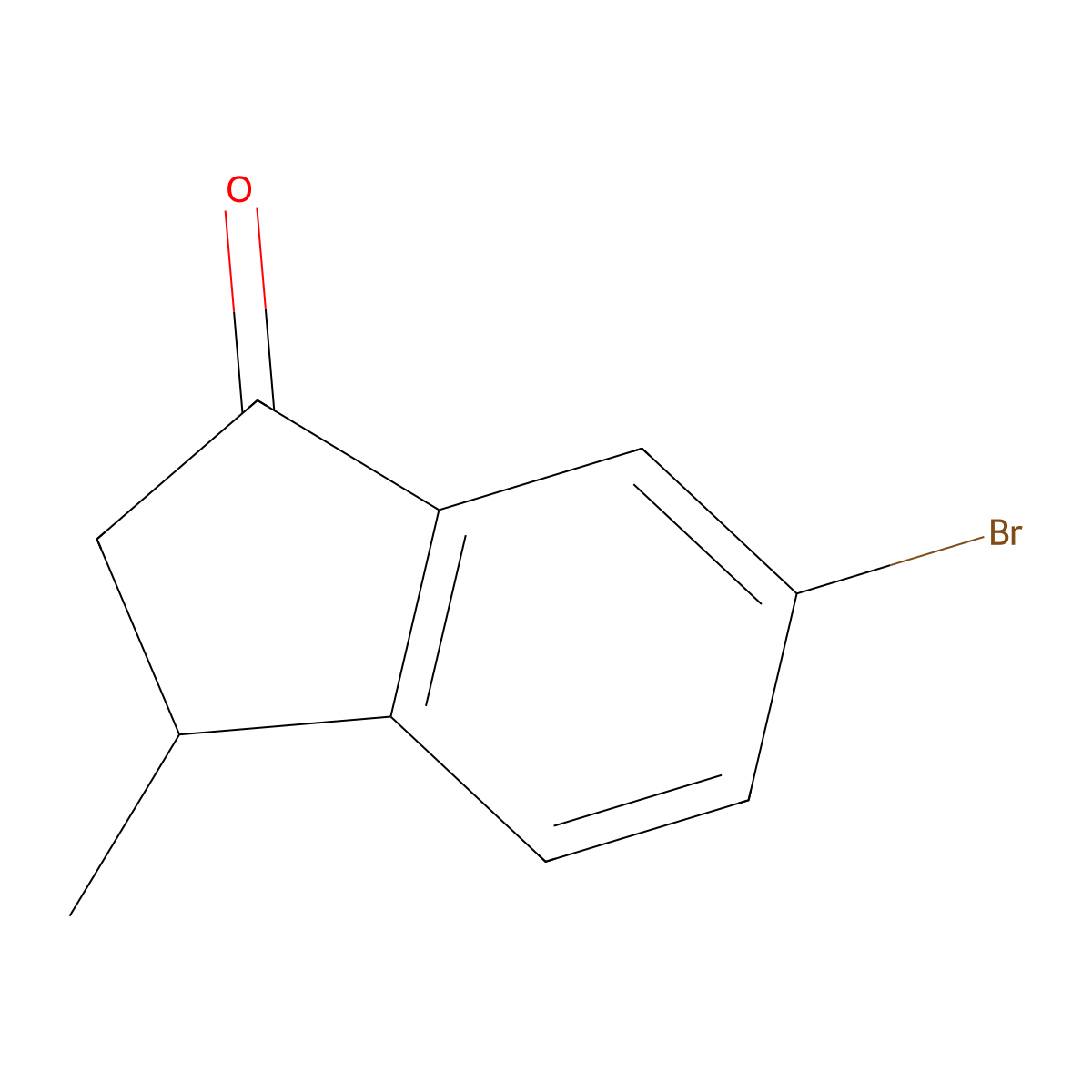 6-bromo-3-methyl-2,3-dihydro-1H-inden-1-one molecular structure, CAS 1021076-35-6