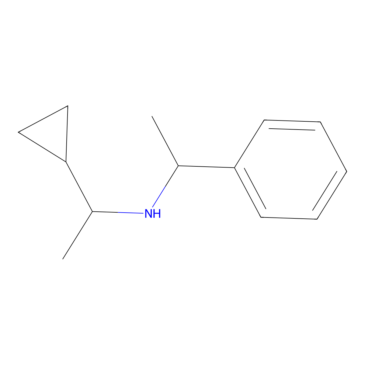 (1-Cyclopropylethyl)(1-phenylethyl)amine molecular structure, CAS 1021076-37-8