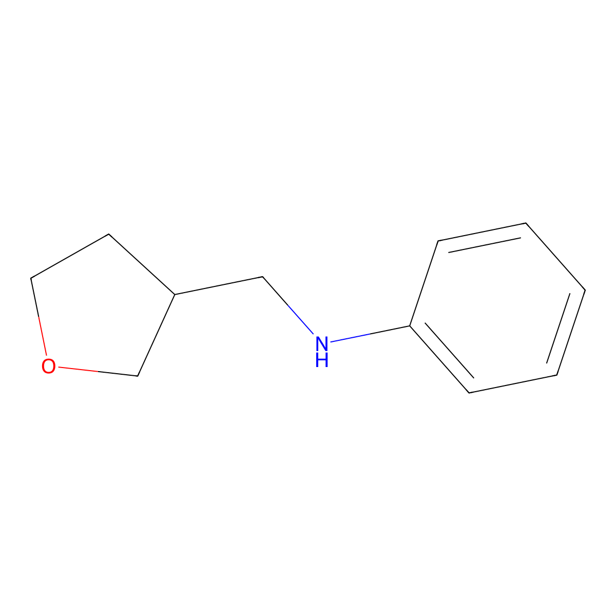 N-(oxolan-3-ylmethyl)aniline molecular structure, CAS 1021076-58-3