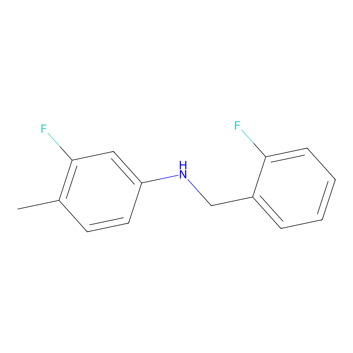 3-Fluoro-N-(2-fluorobenzyl)-4-methylaniline molecular structure, CAS 1021077-25-7