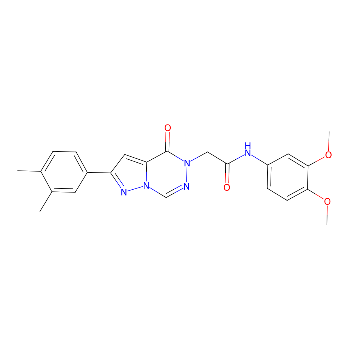 N-(3,4-dimethoxyphenyl)-2-[2-(3,4-dimethylphenyl)-4-oxopyrazolo[1,5-d][1,2,4]triazin-5(4H)-yl]acetamide molecular structure, CAS 1021079-19-5