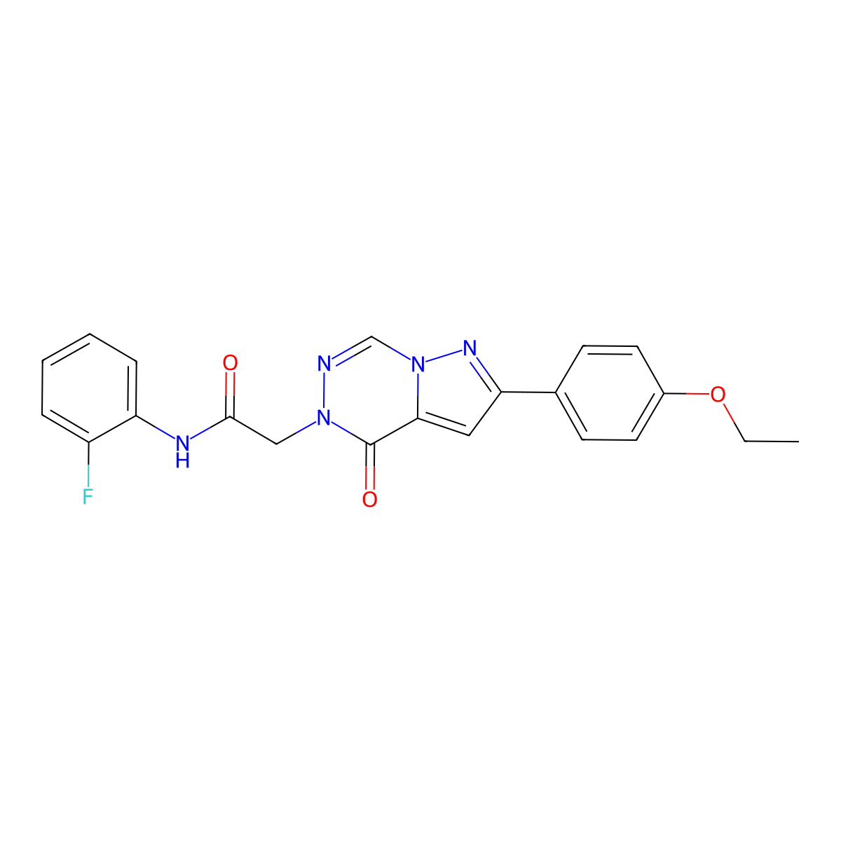 2-[2-(4-ethoxyphenyl)-4-oxopyrazolo[1,5-d][1,2,4]triazin-5(4H)-yl]-N-(2-fluorophenyl)acetamide molecular structure, CAS 1021079-20-8