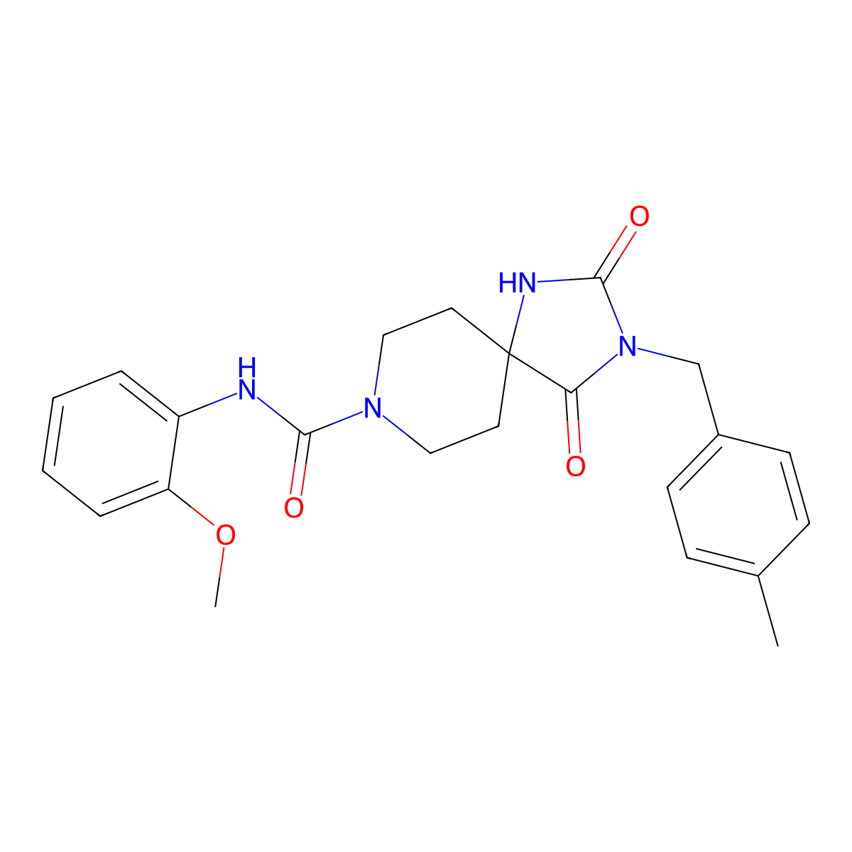 N-(2-methoxyphenyl)-3-(4-methylbenzyl)-2,4-dioxo-1,3,8-triazaspiro[4.5]decane-8-carboxamide molecular structure, CAS 1021081-32-2