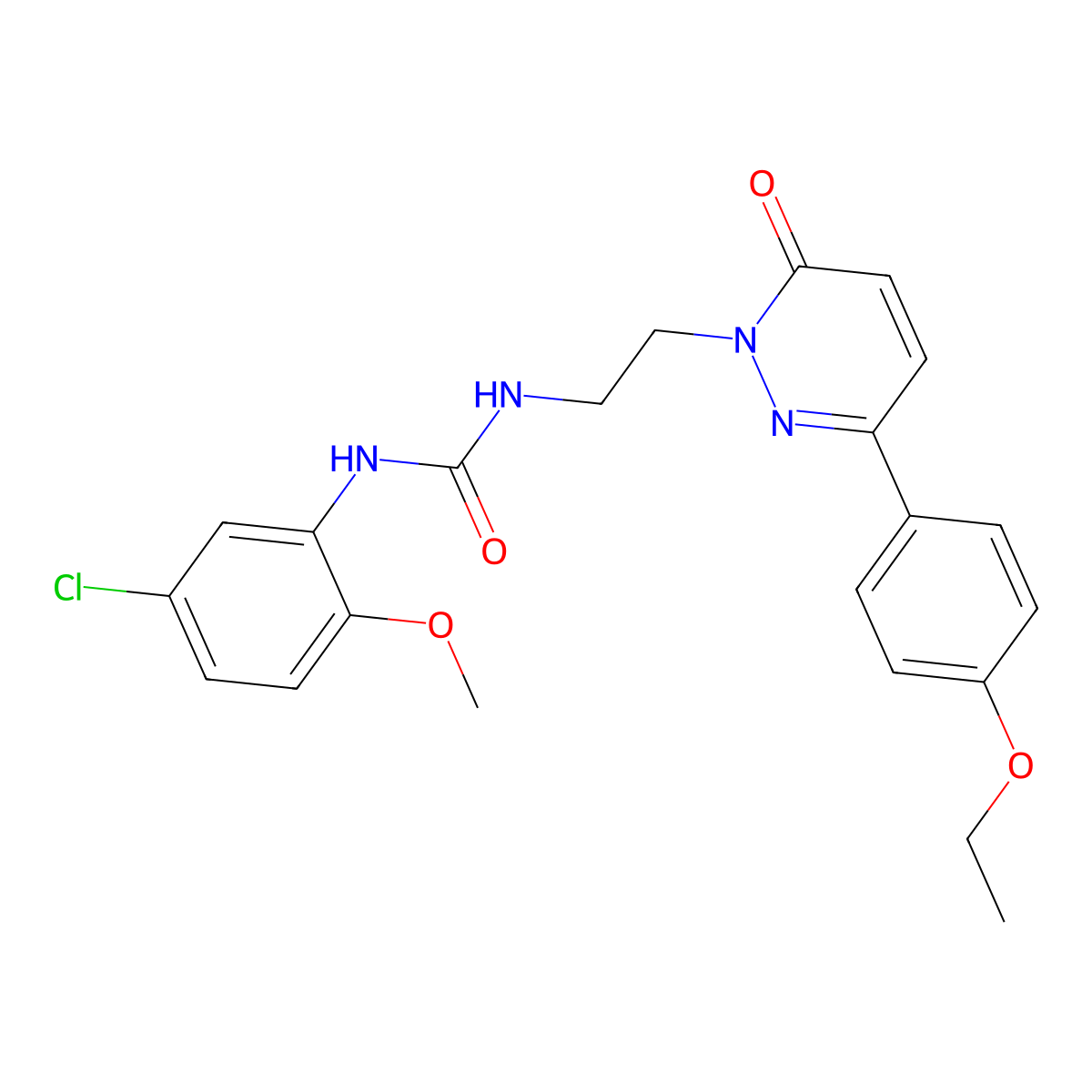 1-(5-chloro-2-methoxyphenyl)-3-(2-(3-(4-ethoxyphenyl)-6-oxopyridazin-1(6H)-yl)ethyl)urea molecular structure, CAS 1021081-94-6