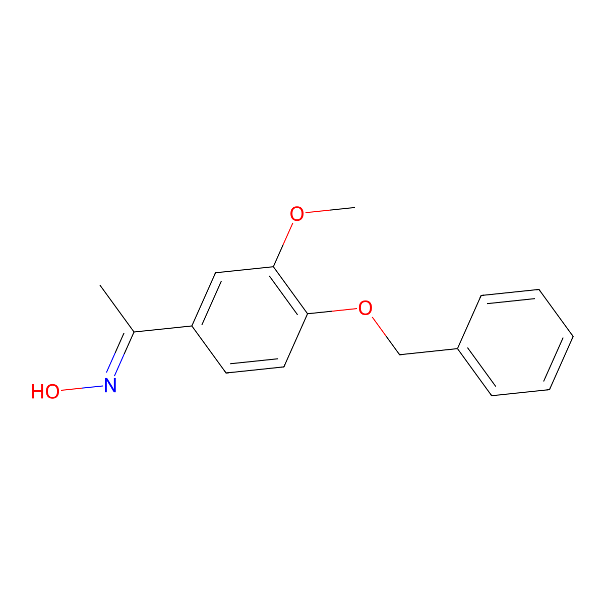 N-{1-[4-(benzyloxy)-3-methoxyphenyl]ethylidene}hydroxylamine molecular structure, CAS 1021082-05-2