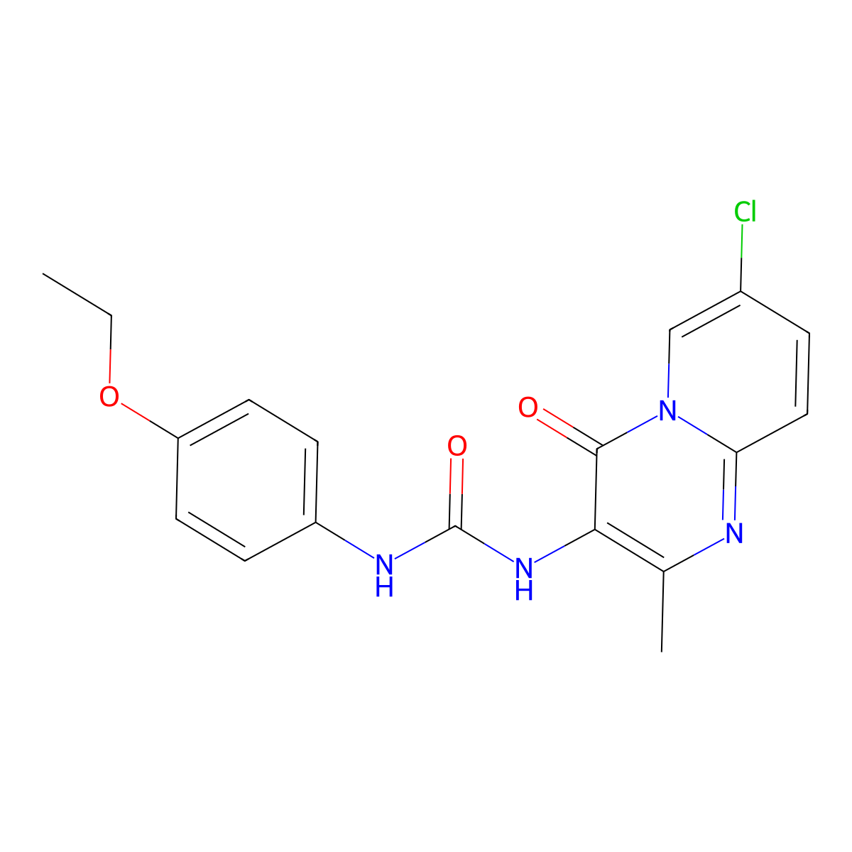 1-(7-chloro-2-methyl-4-oxo-4H-pyrido[1,2-a]pyrimidin-3-yl)-3-(4-ethoxyphenyl)urea molecular structure, CAS 1021082-66-5