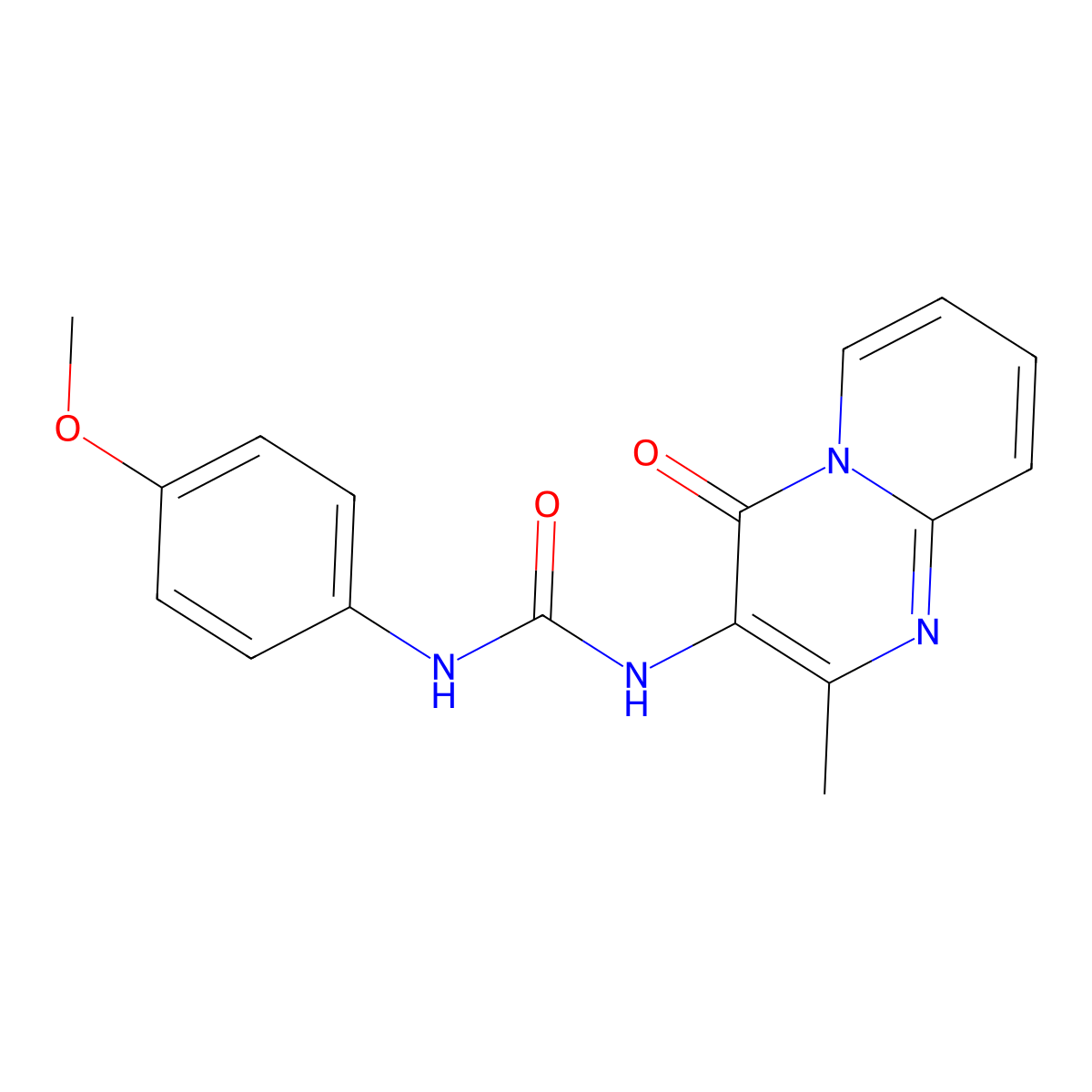 1-(4-methoxyphenyl)-3-(2-methyl-4-oxo-4H-pyrido[1,2-a]pyrimidin-3-yl)urea molecular structure, CAS 1021082-70-1
