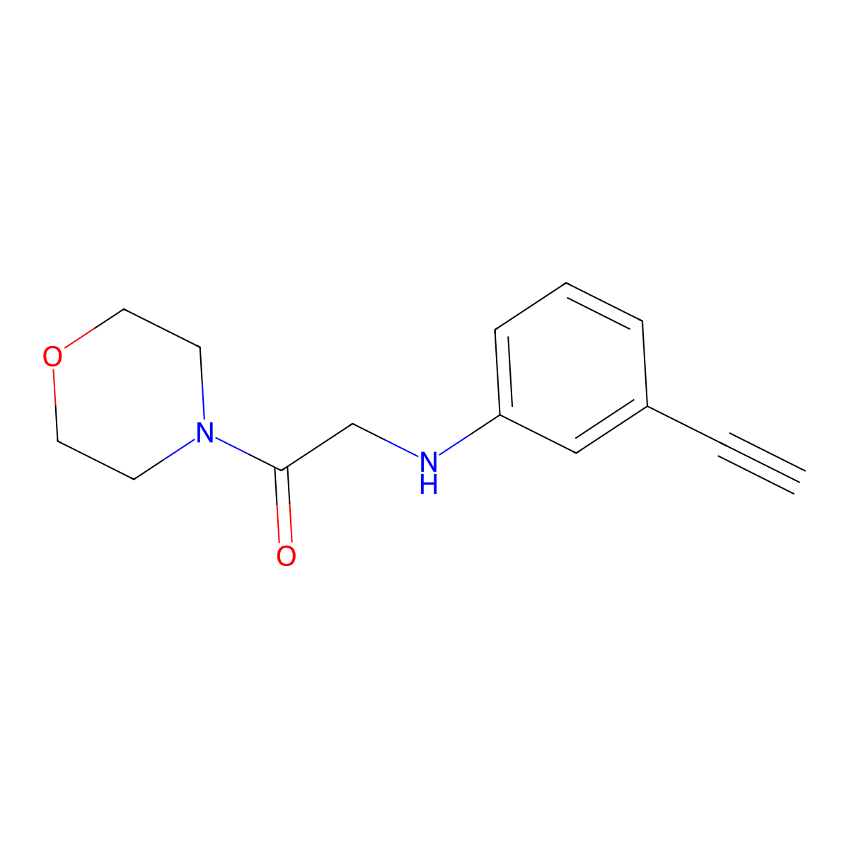 2-[(3-Ethynylphenyl)amino]-1-(morpholin-4-yl)ethan-1-one molecular structure, CAS 1021083-28-2