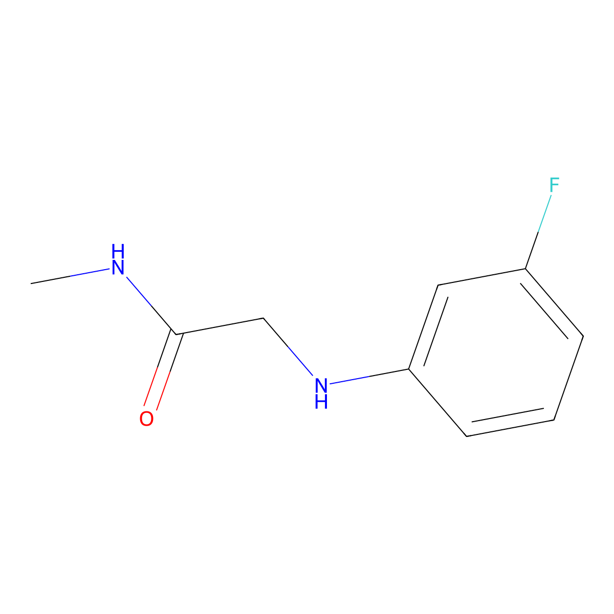 2-[(3-fluorophenyl)amino]-N-methylacetamide molecular structure, CAS 1021087-17-1