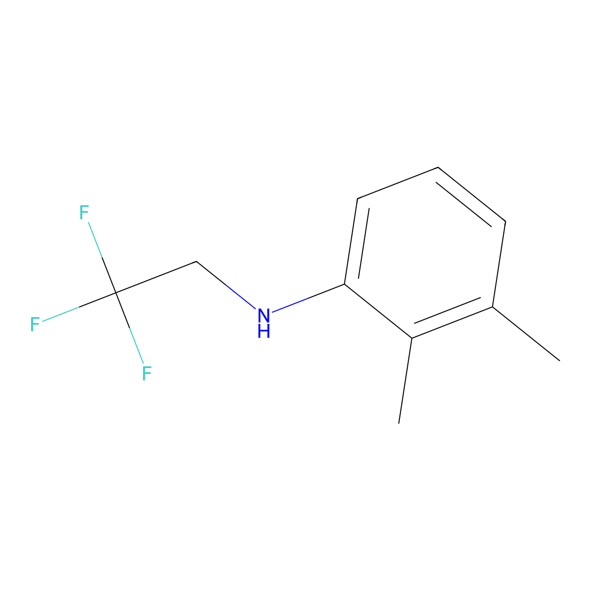2,3-dimethyl-N-(2,2,2-trifluoroethyl)aniline molecular structure, CAS 1021088-29-8