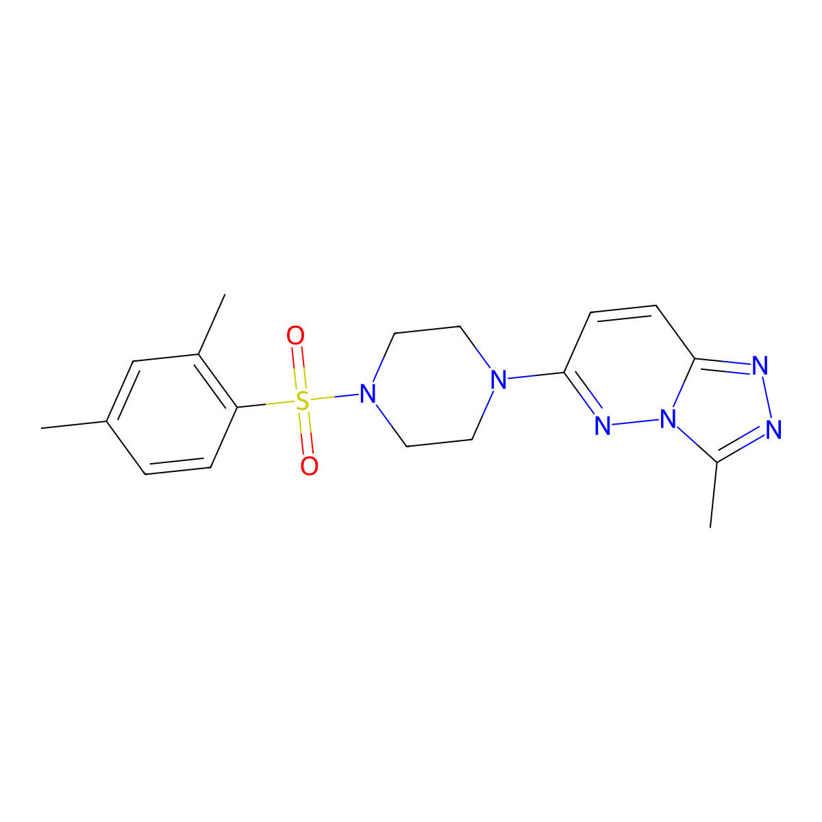 6-(4-((2,4-Dimethylphenyl)sulfonyl)piperazin-1-yl)-3-methyl-[1,2,4]triazolo[4,3-b]pyridazine molecular structure, CAS 1021090-11-8