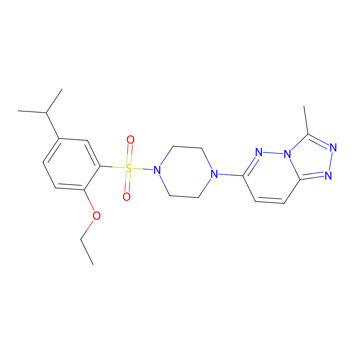 6-(4-((2-Ethoxy-5-isopropylphenyl)sulfonyl)piperazin-1-yl)-3-methyl-[1,2,4]triazolo[4,3-b]pyridazine molecular structure, CAS 1021090-21-0