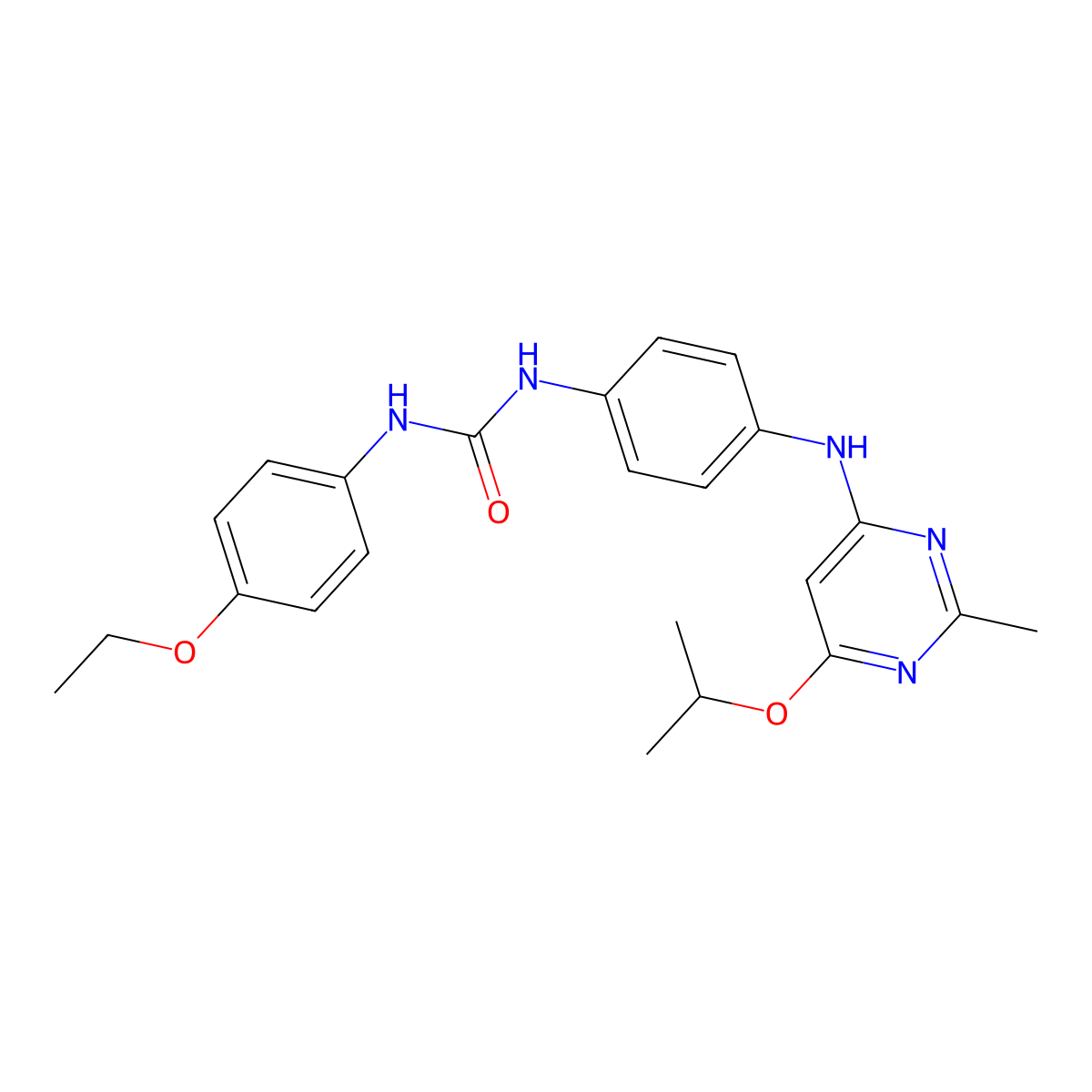 1-(4-Ethoxyphenyl)-3-(4-((6-isopropoxy-2-methylpyrimidin-4-yl)amino)phenyl)urea molecular structure, CAS 1021091-18-8