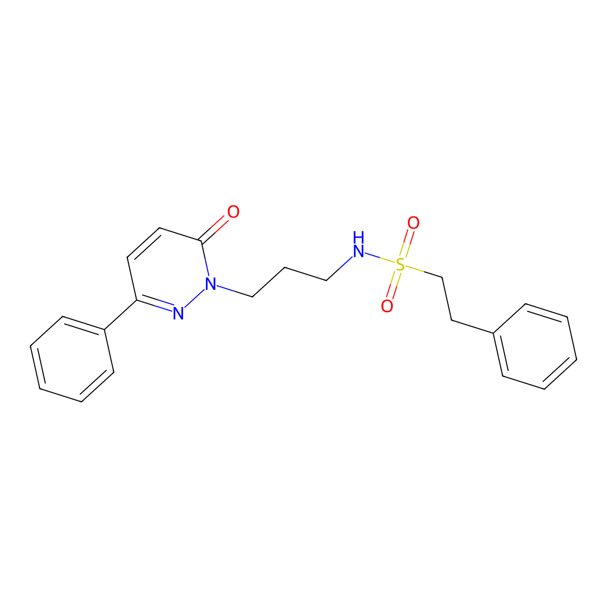 N-(3-(6-oxo-3-phenylpyridazin-1(6H)-yl)propyl)-2-phenylethanesulfonamide molecular structure, CAS 1021091-25-7