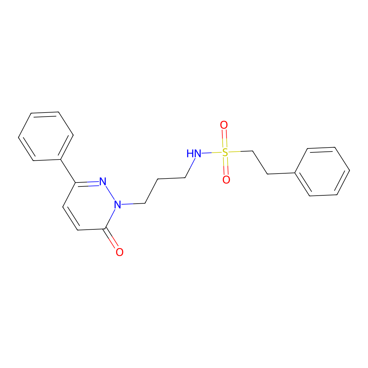 N-(3-(6-oxo-3-phenylpyridazin-1(6H)-yl)propyl)-2-phenylethanesulfonamide molecular structure, CAS 1021091-25-7