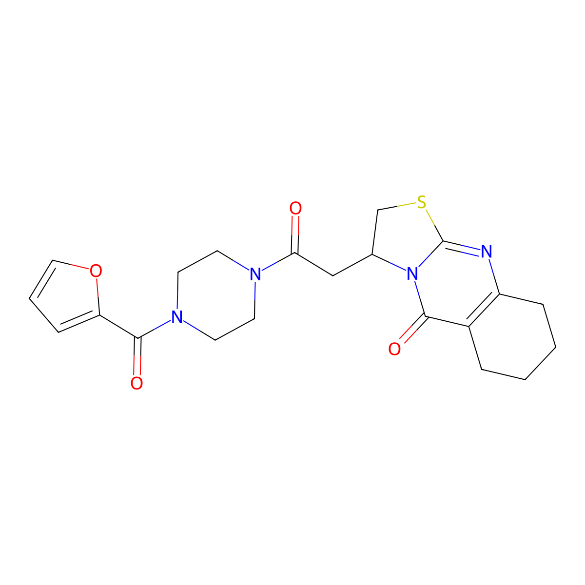 3-(2-(4-(furan-2-carbonyl)piperazin-1-yl)-2-oxoethyl)-6,7,8,9-tetrahydro-2H-thiazolo[2,3-b]quinazolin-5(3H)-one molecular structure, CAS 1021091-33-7
