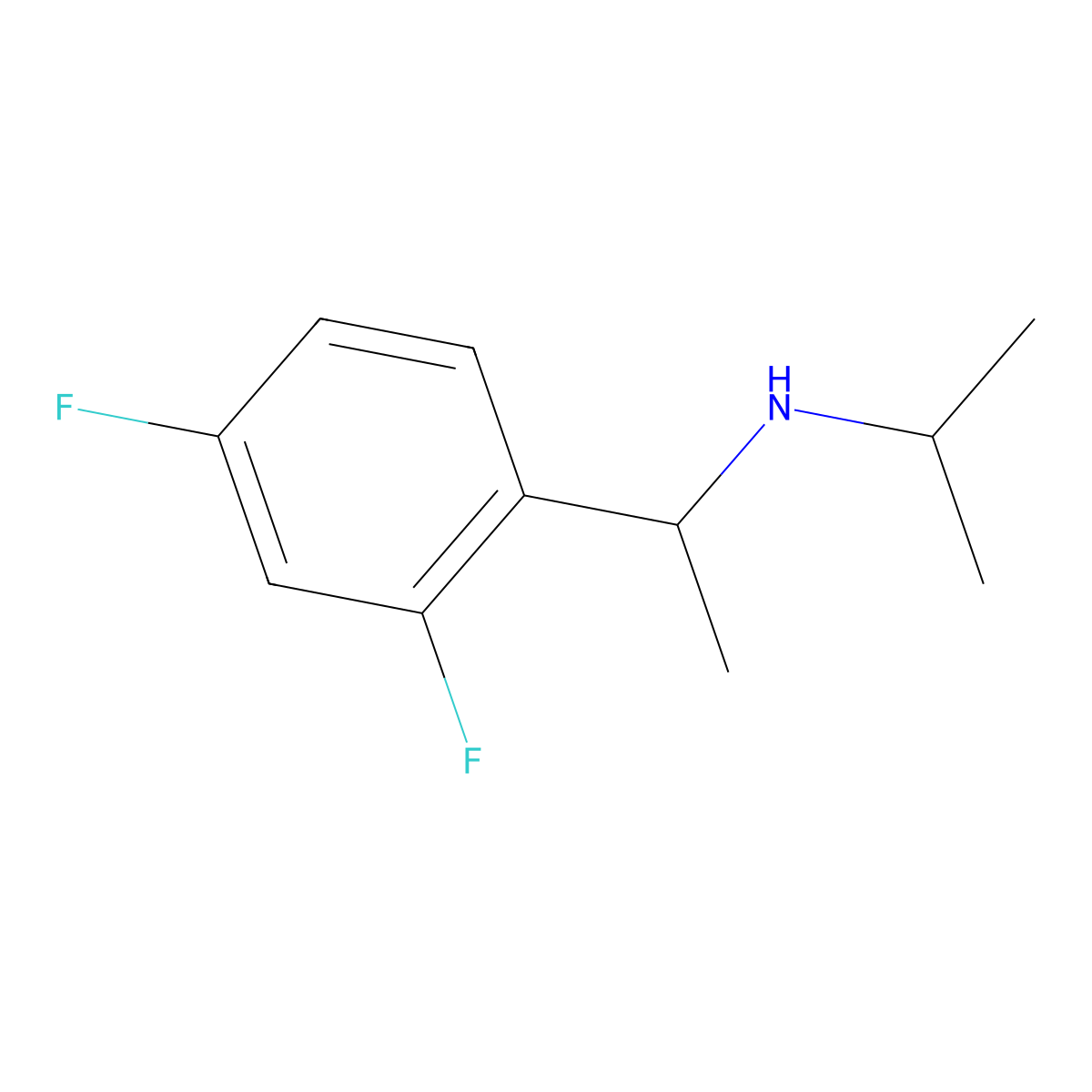 [1-(2,4-Difluorophenyl)ethyl](propan-2-yl)amine molecular structure, CAS 1021091-79-1