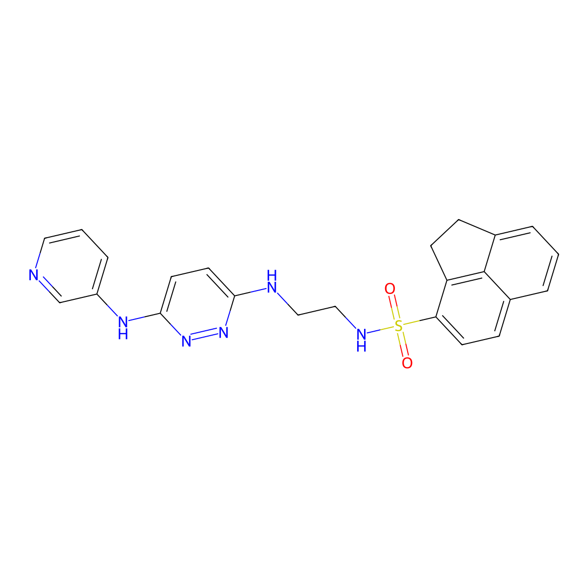 N-(2-((6-(pyridin-3-ylamino)pyridazin-3-yl)amino)ethyl)-1,2-dihydroacenaphthylene-3-sulfonamide molecular structure, CAS 1021092-69-2