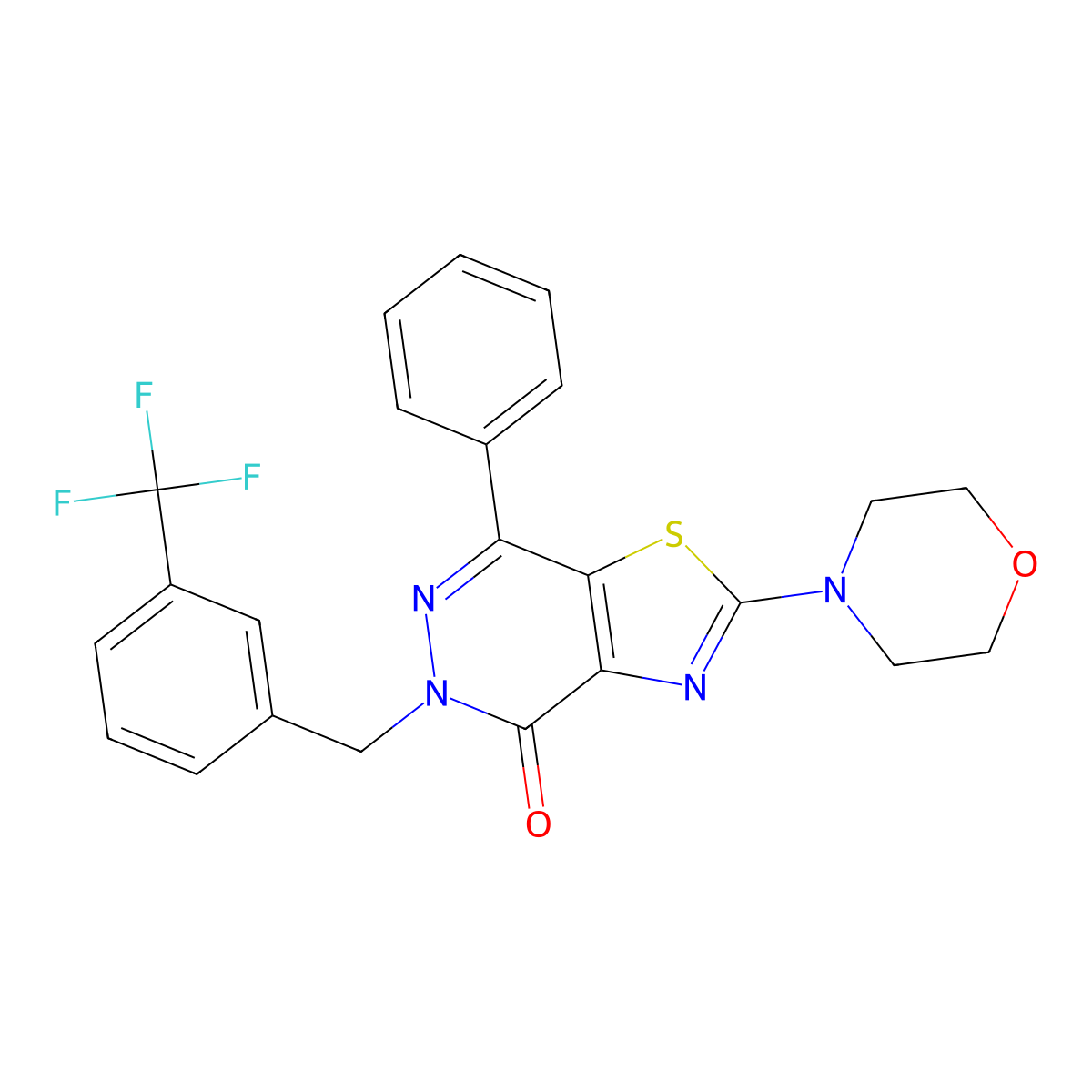 2-morpholino-7-phenyl-5-(3-(trifluoromethyl)benzyl)thiazolo[4,5-d]pyridazin-4(5H)-one molecular structure, CAS 1021095-92-0