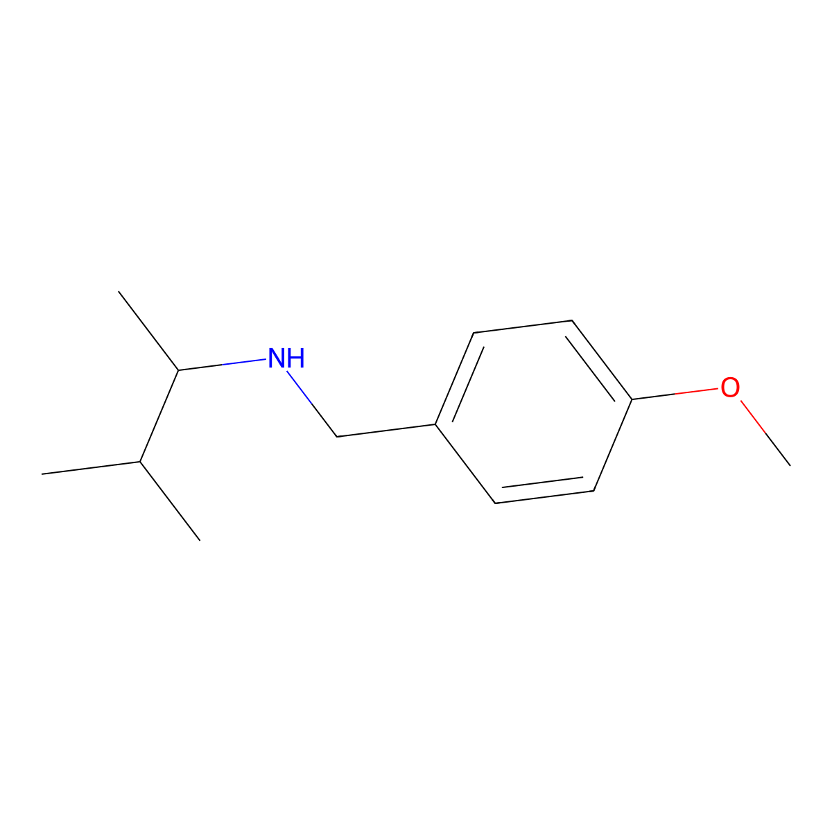 [(4-Methoxyphenyl)methyl](3-methylbutan-2-yl)amine molecular structure, CAS 1021097-45-9