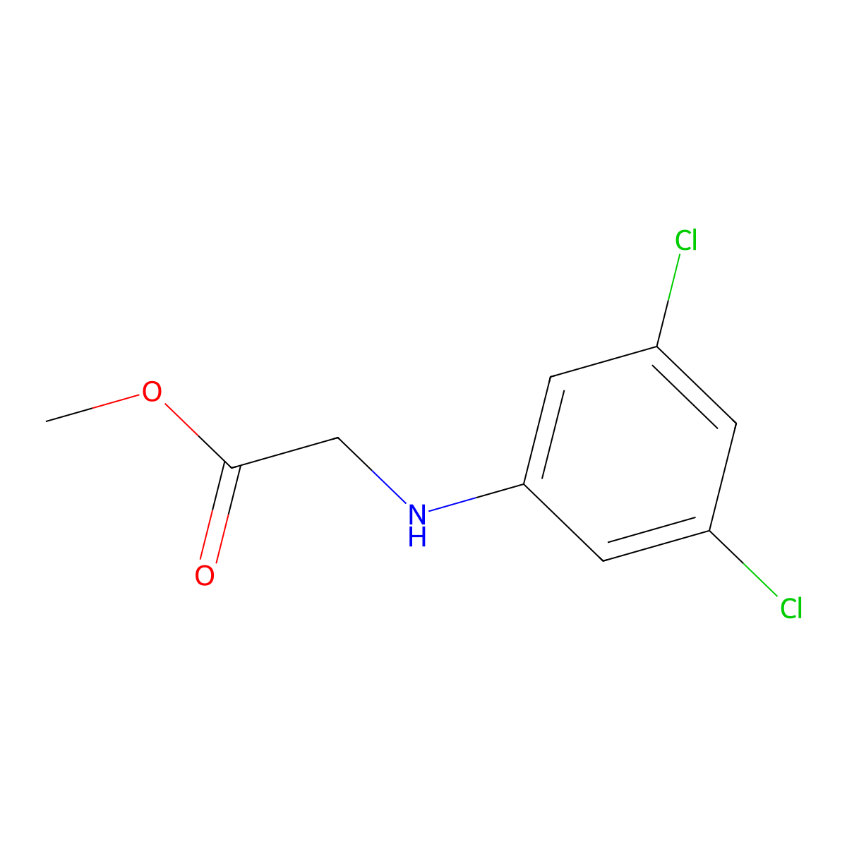Methyl 2-[(3,5-dichlorophenyl)amino]acetate molecular structure, CAS 1021099-47-7